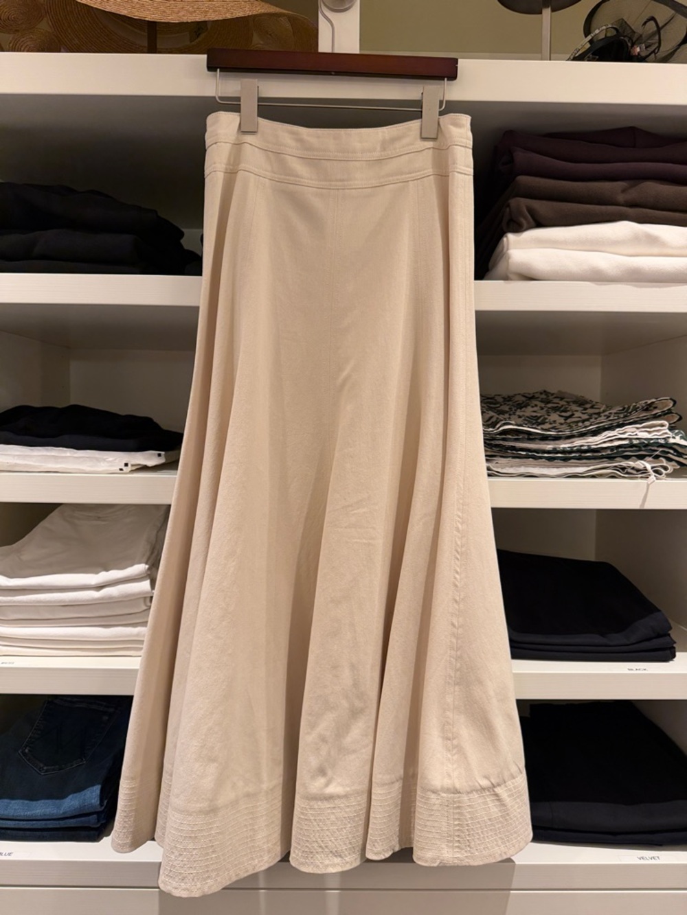 Tuckernuck Cream Flared Maxi Skirt